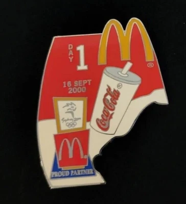 Coca-Cola McDonalds- Sydney Olympics Sept 16,2000 Pin Of The Day in  case - Image 1 of 4