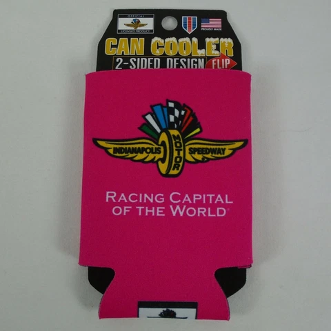 Indianapolis Motor Speedway Racing Capital Of The World Can Cooler Pink Coozie Cover