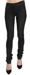 PLEIN SUD Jeans Cotton Stretch Black Mid Waist Skinny Denim Pants s. W27 $450 - Picture 1 of 9