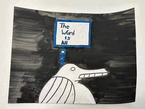 Original Kunstmalerei Zahnvogel signiert - Bild 1 von 8