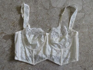 VTG Warner's Lacey Sheer Sexy Women's Pin Up Deshuesado Corset Bralette Bralette Bra Sz 38B - Imagen 1 de 7