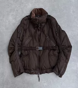 Rare Archive MARITHE FRANCOIS GIRBAUD Y2K BONDAGE PUFFER JACKET Brown US 27 - Picture 1 of 23