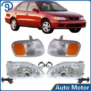 Combo Set For Toyota Corolla 1998-2000 Parking Signal Lights Head Lights Halogen - Imagen 1 de 14