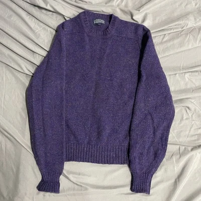Vintage Lands End Shetland 100% Pure Wool Sweater Womens M Made England Ribbed - Image 1 of 4