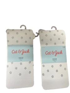 Cat & Jack Footed Tights 4-6x Two Pack - Picture 1 of 3