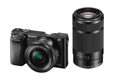 Sony Alpha a6000 Mirrorless Digital Camera w/ 16-50mm and 55-210mm Power Zoom - Image 1 of 4