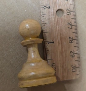 Pieza de ajedrez vintage Staunton tallada a mano peón luz repuesto #1 - Imagen 1 de 2