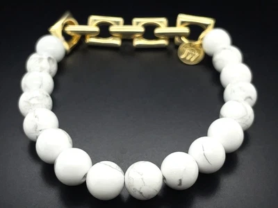 FLEX ARMBAND GELBVERGOLDET MIT HOWLITH    SCHMUCKJAGD - Bild 1 von 3