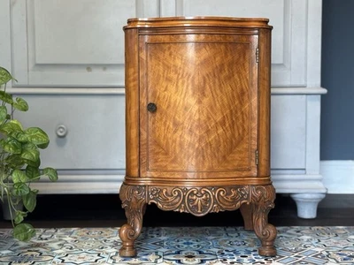 Antique French Provincial Flame Mahogany Nightstand  - Image 1 of 4