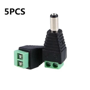 5pcs DC Male Power Cable Jack Plug Connector For LED Strip Light CCTV Camera - Picture 1 of 1