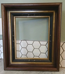 Antique Eastlake Picture Frame Wall Art Decor Ornate 8x10"  Vintage WheatGold OE - Picture 1 of 14