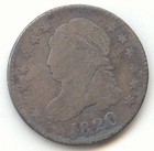 1820 Capped Bust Dime, Good Details, True Auction, No Reserve