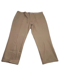 Eddie Bauer Relaxed Chino Pants Men’s 44 Khaki Flat Front NWT Style 5429 Preppy - Picture 1 of 14