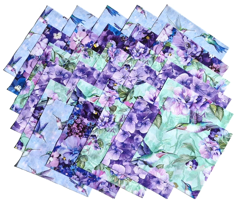 GARDEN DELIGHT from Timeless Treasures Fabrics - (30) 6.5" fabric squares - Image 1 of 4