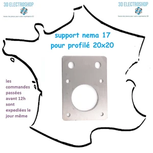 Support inox moteur Nema 17 pour profilé alu 20x20 imprimante 3D nema mounting - Imagen 1 de 4