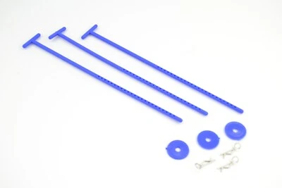 SBP 3x Rad & Reifen Set Halter für Maverick & Absima R/C Auto 1/8 RC 1/10 (blau)