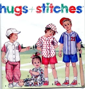 Cut Sewing Pattern Toddler Boys Girls Baseball Cap Top Shirt Shorts Pants 1-3 ye - Picture 1 of 2