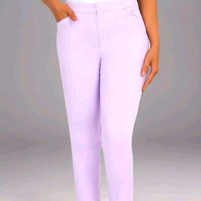Pantalón de vestir para mujer NC&C New York Company tiro alto talla 2 bolsillos morados... Foto 1 de 4
