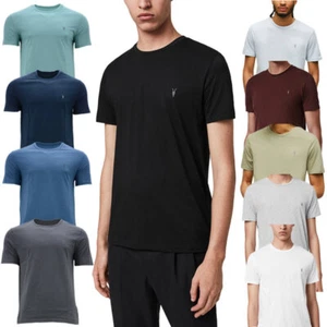 All Saints Mens T Shirts Crew Neck Slim Short Sleeve Casual Summer Cotton Tee - Picture 1 of 86