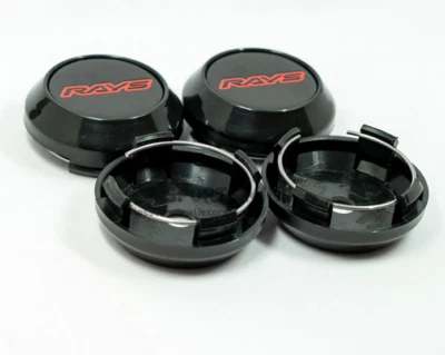 Tapacubos tapacubos emblemas de rayos de 64 mm 4 piezas tapacubos negro rojo TE37 Tokyo Foto 1 de 3