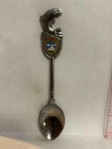 Matane Quebec Fish Souvenir Spoon - Imagen 1 de 3