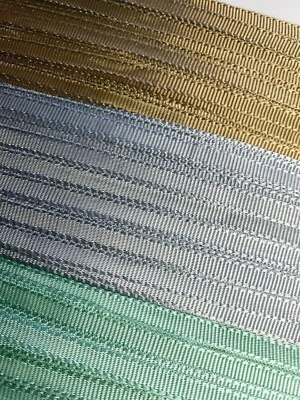 vintage grosgrain ribbon rayon 1/4 trim ruffle gather 1yd made in France - Image 1 of 4