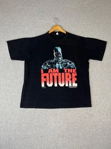 Camicia Vintage Terminator 2 Giorno del Giudizio Uomo XL Nera 1991 Film Promo Made USA - Foto 1 di 10