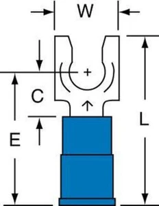 3M Fork Terminal, Nylon Insulated w/Insulation Grip 16-14 AWG, 94772 - Picture 1 of 1