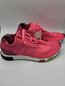 ADIDAS NMD Racer Primeknit Boost Running Shoes CQ2442 Pink Black Mens US 12 - Picture 1 of 15