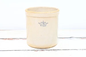 Vntg 3 Gallon Blue Crown Crock ROBINSON RANSBOTTOM Stoneware Vntg Salt Crock #2 - Picture 1 of 11