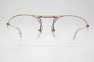 Vintage Brendel 342 Gold Brown Half-Rim Eyeglasses - Picture 1 of 6