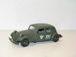 Solido, Car Military Of Ffi , Citroen Traction 15 / Six Khaki - Picture 1 of 4