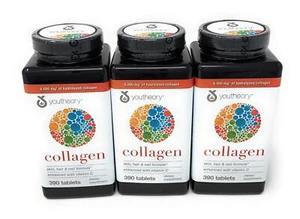 Youtheory Collagen Advanced Formula Tablets - 390 ct (3 Pack for Total of 1170 - Picture 1 of 3
