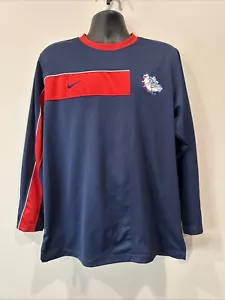 Gonzaga Bulldogs Vtg Y2K 2004 Nike Team Warmup Up Jersey Medium Shirt Basketball - Picture 1 of 14