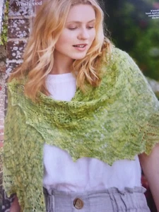 Knitting Pattern For Stunning  Lacy Shawl In 4ply  Pure Wool- Size 55 x 23ins - Picture 1 of 3