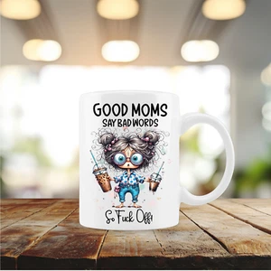Taza/taza/sublimada/personalizar Good Moms, café/té/chocolate 12 oz (cu330) - Imagen 1 de 1