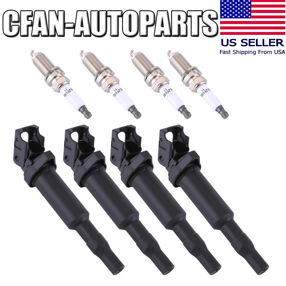 4 катушки зажигания и иридиевая свеча зажигания для BMW 228i 320i 328i 428i 528i 535i UF592 - Изображение 1 из 4