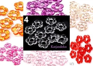 Ø32*19 mm  Blumen Streublumen Acryl Deko Blüten Tischdeko Streudeko  Girlande - Bild 1 von 4