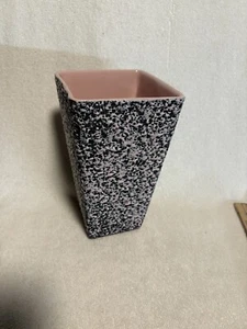 Vintage Shawnee Confetti Glaze Large Square Vase - Picture 1 of 10