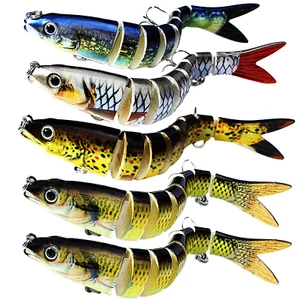 5PCS Fishing Lures for Bass Trout Segmented Multi Jointed Swimbaits Slow Sinking - Picture 1 of 11