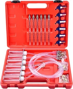 6 Cylinder Diesel Injector Flow Meter Tester Common Rail Adaptor Test Tools Kit - Picture 1 of 9