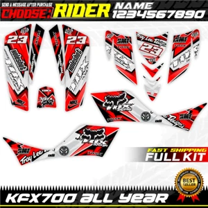 kawasaki kfx 700 kfx700 graphics decals stickers kit atv wrap quad compatible - Foto 1 di 1