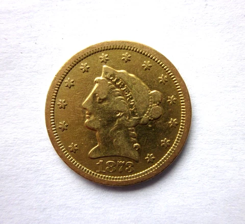 1873-S LIBERTY HEAD QUARTER EAGLE $2.50 DOLLAR GOLD SAN FRANCISCO RARE DATE COIN Cover