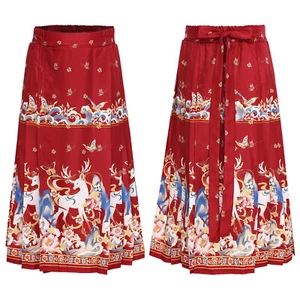 Kids Girls Maxi Tie Up Hanfu Cosplay Skirt Festival Mamianqun Chinese Style - Picture 1 of 33
