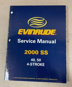 2000 OEM JOHNSON / EVINRUDE OUTBOARD SS 40 / 50 4 STROKE MODELS SERVICE MANUAL - Picture 1 of 2
