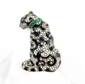 SIGNED Heidi Daus Cats-A-Nova Enamel & Swarovski Crystal Pin Brooch - Picture 1 of 5