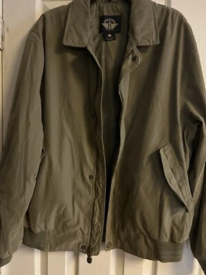 Dockers Light Weight Men’s Bomber Jacket Full Zip W/ Pockets Green SZ Large - Image 1 of 4