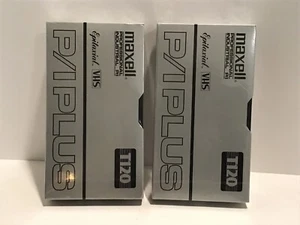 2 Maxell Professional Industrial T120 P/I PLUS VHS Tape Sealed New - Picture 1 of 2
