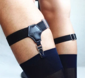 Sockenhalter Schwarz Herren Socken Strumpfbänder Hosenträger MR NEOFAN Ref: A20 - Bild 1 von 6