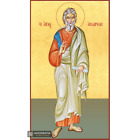 22K Saint Apostle Andrew Christian Orthodox Icon On Wood With Gold Leaf Backgrou
